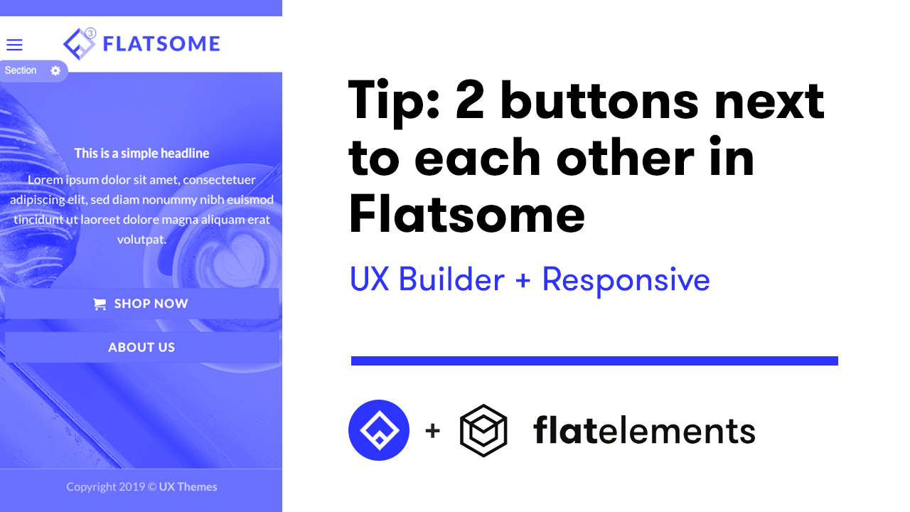 2 Buttons Responsive next to each other in Flatsome
